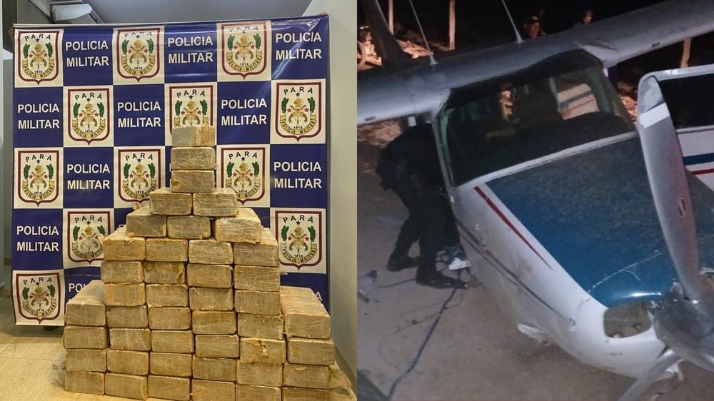 Avião com 430 kg de cocaína cai no Pará