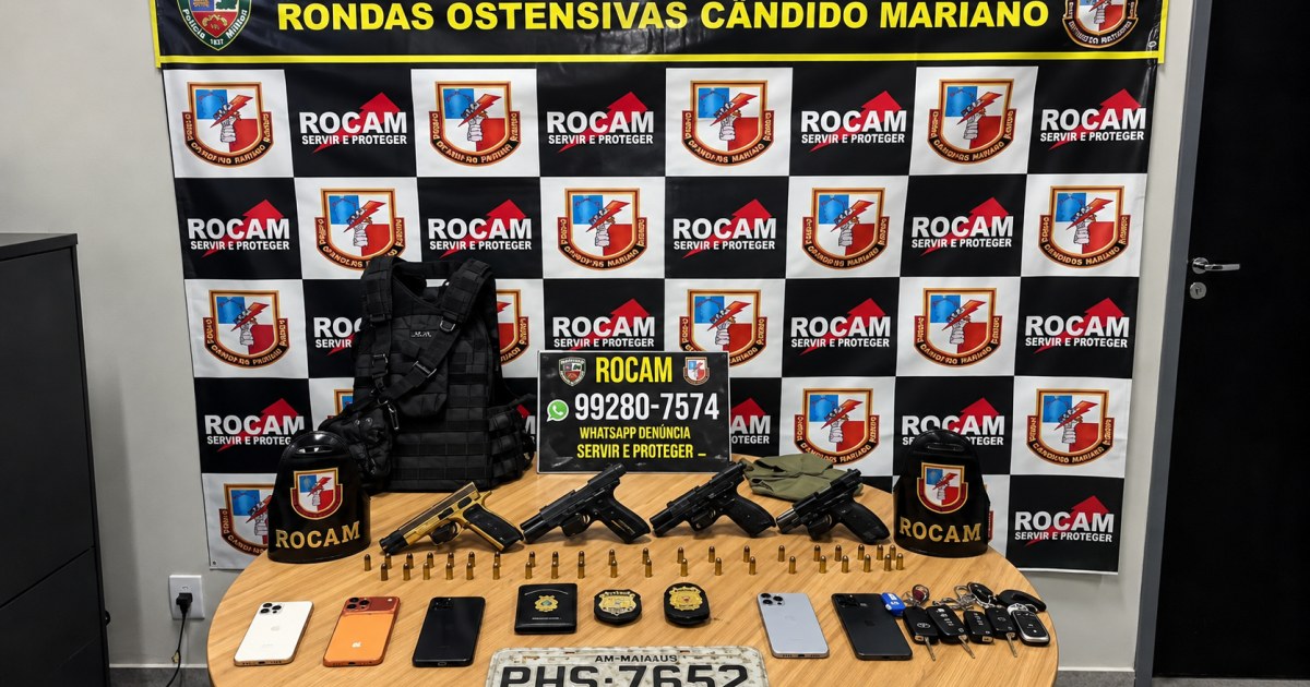 Distintivos e carteira funcional falsos são apreendidos com cinco homens na AM-070
