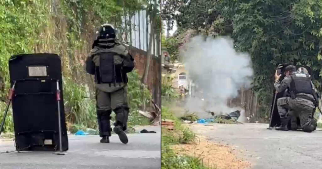 Objeto suspeito é detonado nas proximidades de escola durante eleições em Manaus