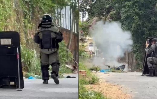 Objeto suspeito é detonado nas proximidades de escola durante eleições em Manaus
