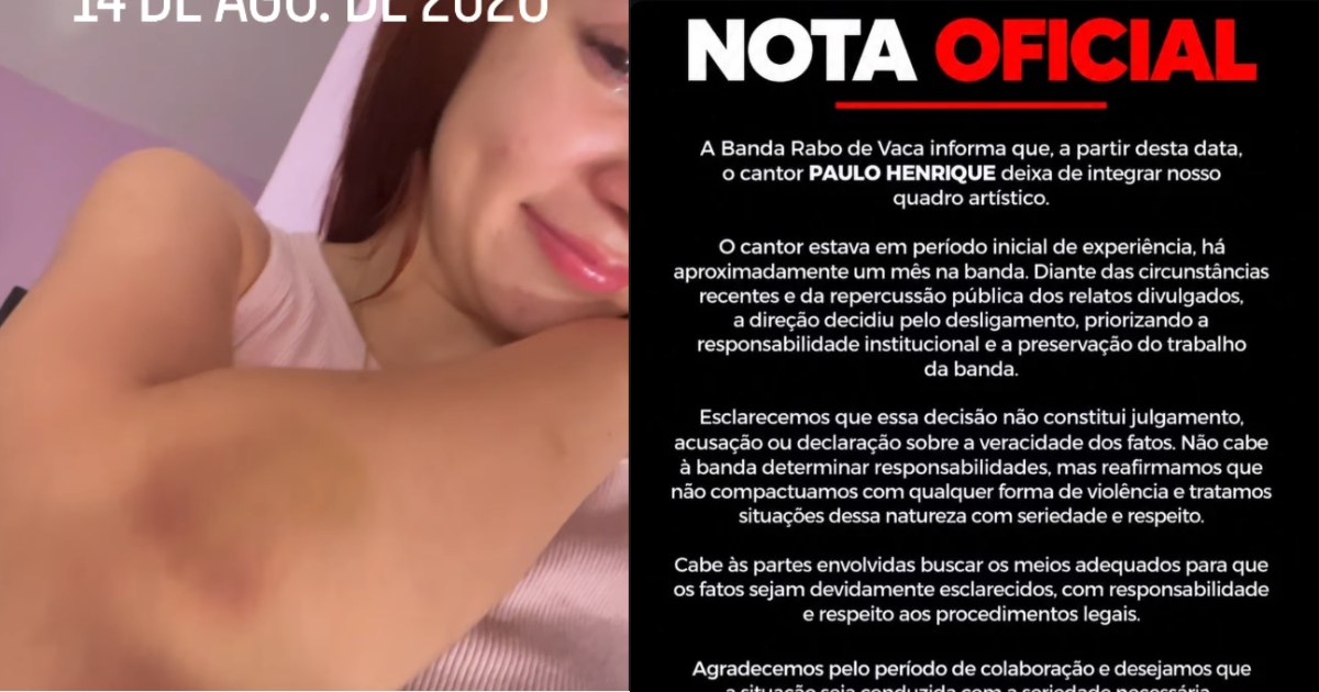 Rabo de Vaca desliga cantor após denúncia de suposta agressão em Manaus