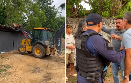 Documento da obra é questionado durante desocupação de terreno em Manaus